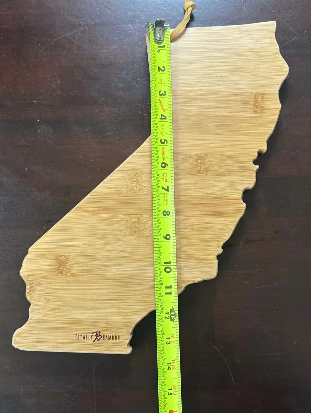 Totally Bamboo Destination California State Shaped Serving and Cutting Board